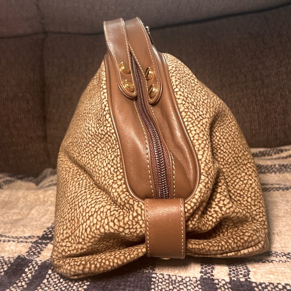 Italian Borbonese Redwall Brown Suede Top Handle Mini Satchel Bag - Excellent - Picture 4 of 15